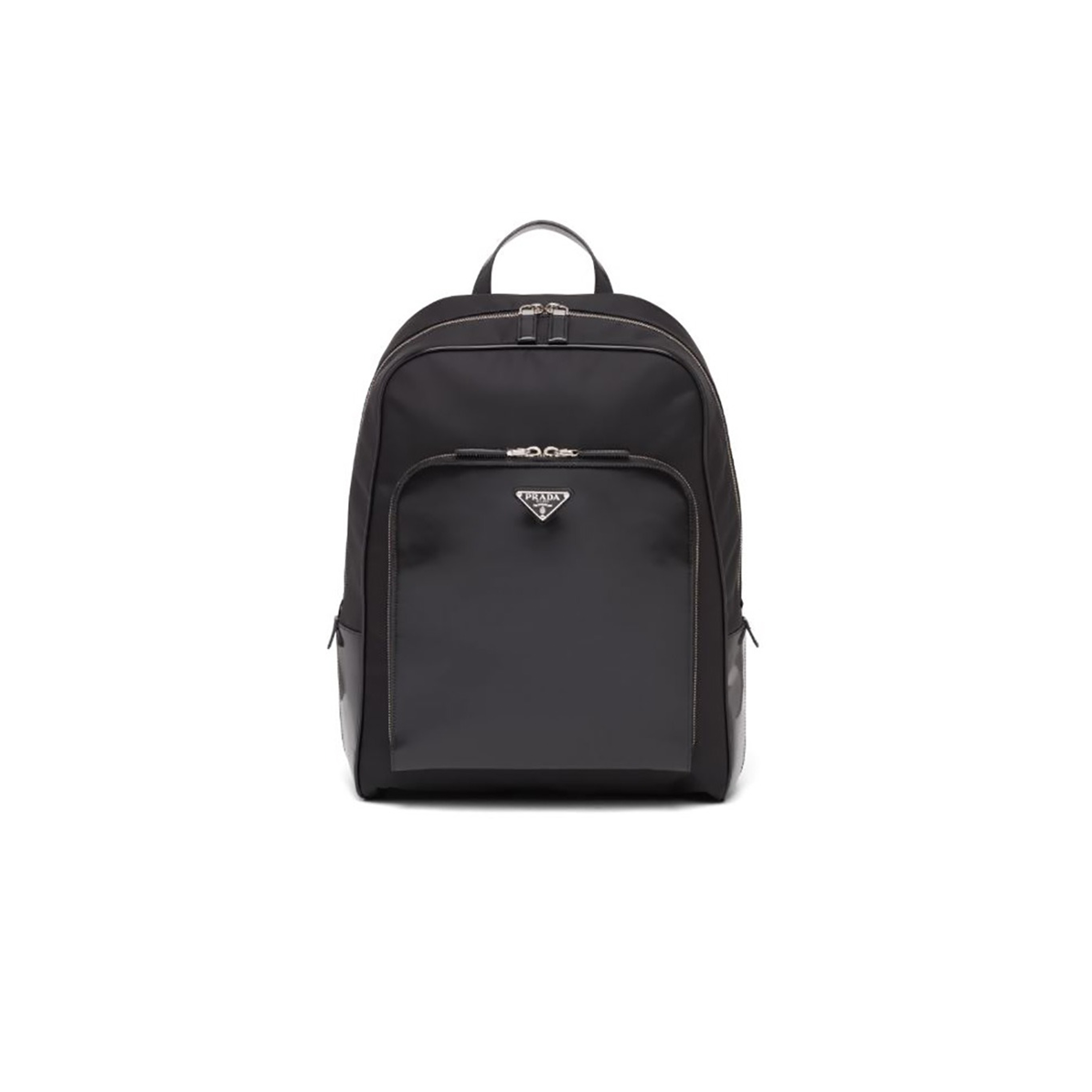 Pra*a backpack black nylon patent leather men''s 2vz084 (43*30*13cm)